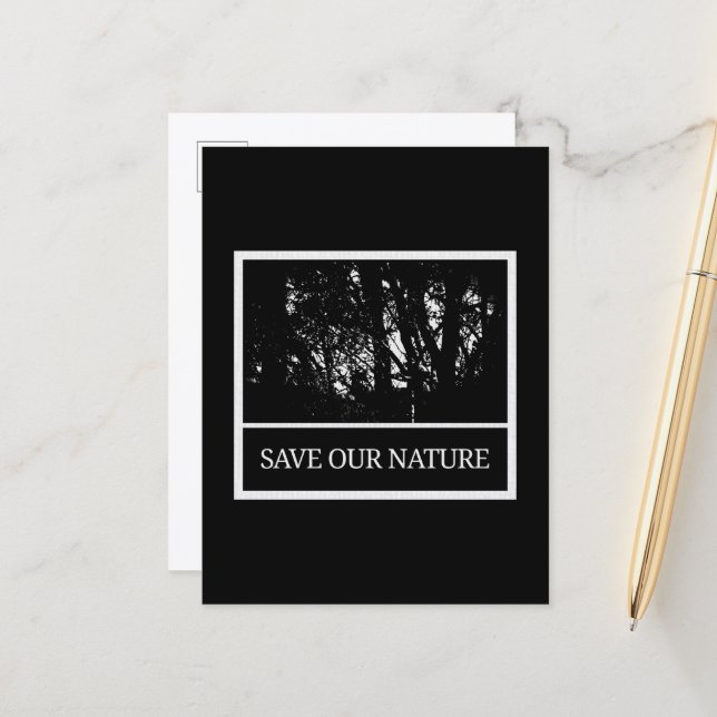Postkarte "Save Our Nature" (Vorderseite/Rückseite Beispiel)
