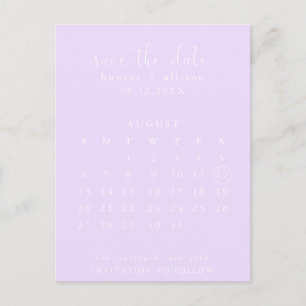 Postkarte SAVE THE DATE Kalender