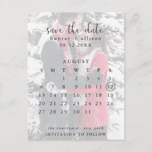 Postkarte   SAVE THE DATE   Kalender