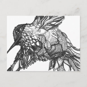 Postkarte, Schwarz-Weiß-Kunst, großartig zum Ausma Postkarte