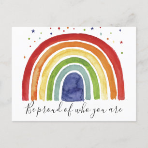 Postkarte - Schwule Regenbogen, Sei stolz auf dich