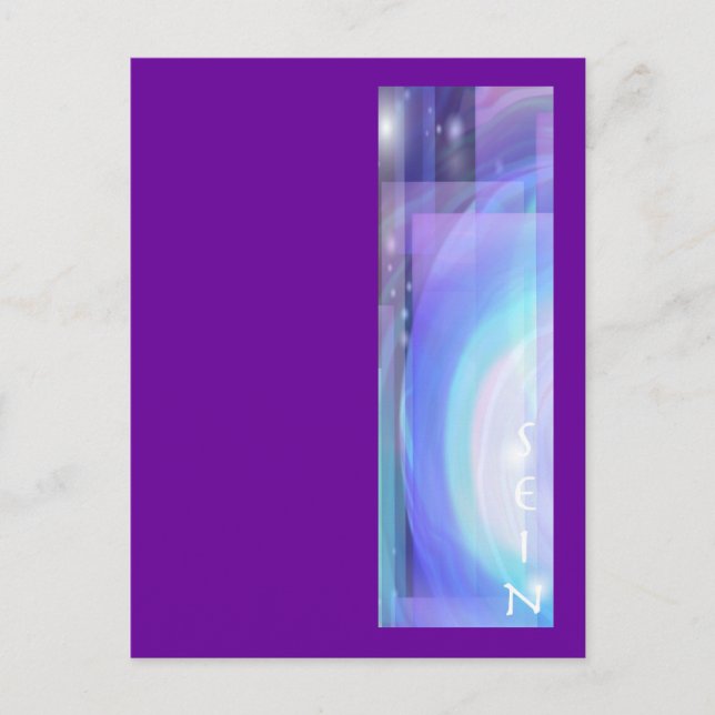 Postkarte "sein" (Vorderseite)