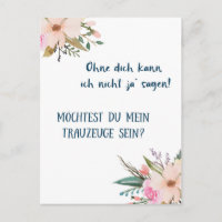 Postkarte - Sie wollen mein Trauzeuge sein