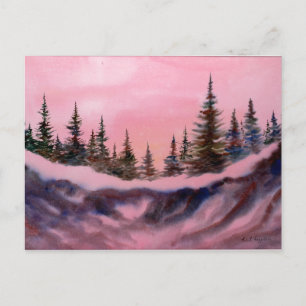 Postkarte "Soft Pink Snow"