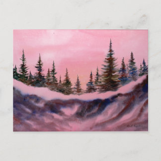 Postkarte "Soft Pink Snow"