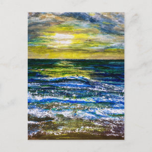 Postkarte - Sonnenuntergang am Meer