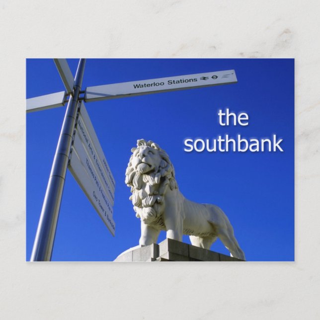 Postkarte Southbank Lion (Vorderseite)
