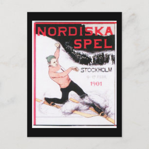 Postkarte-Sport/Spiele-Vintage-Sportkunst 3 Postkarte