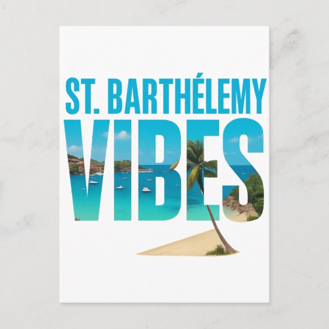 Postkarte St. Barthélemy Vibes (Vorderseite)