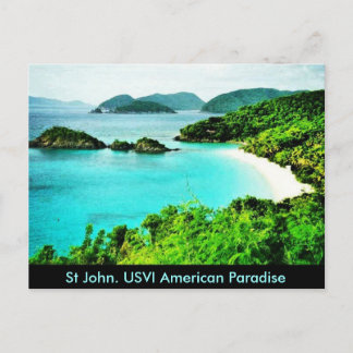 Postkarte St John usvi Trunk Bay American Paradise