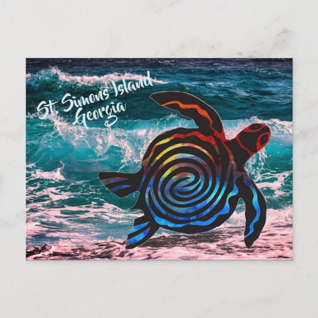 Postkarte St. Simons Island (Vorderseite)