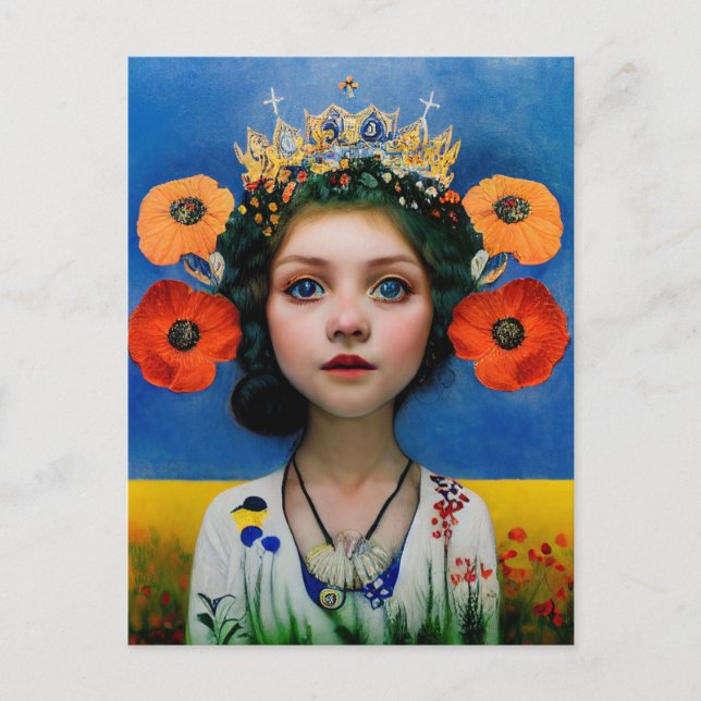 Postkarte stehend mit Ukraine (Vorderseite)