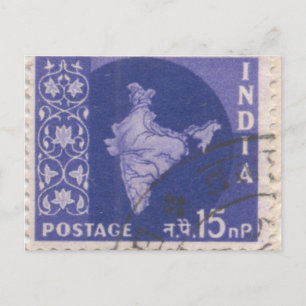 Postkarte: Stornierte indische Post Postkarte