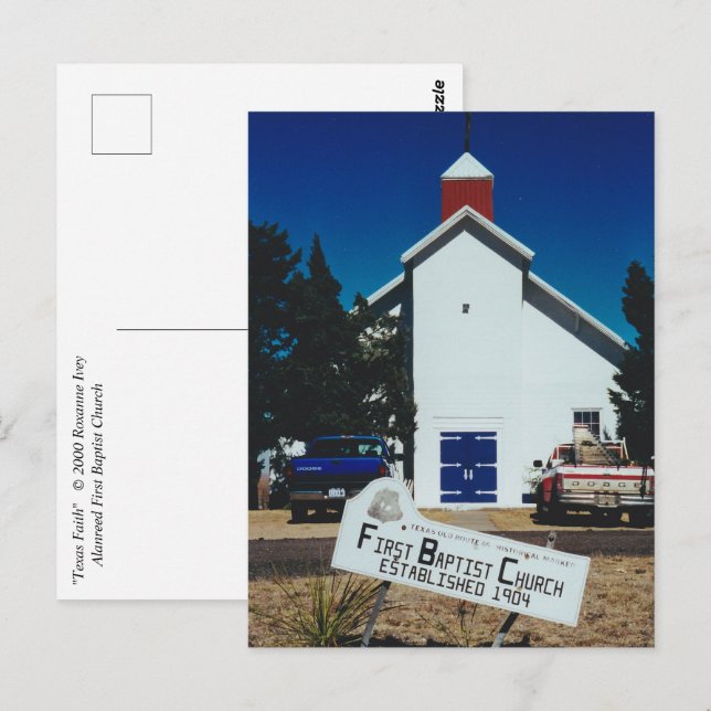 Postkarte "Texas Faith" (Vorne/Hinten)