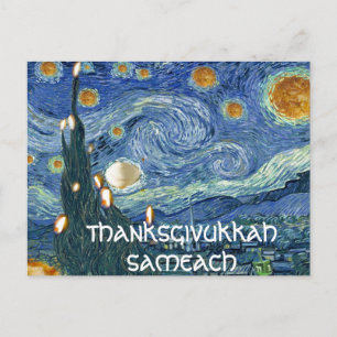 Postkarte: Thanksgivukkah Sameach (Ölige Nacht) Postkarte