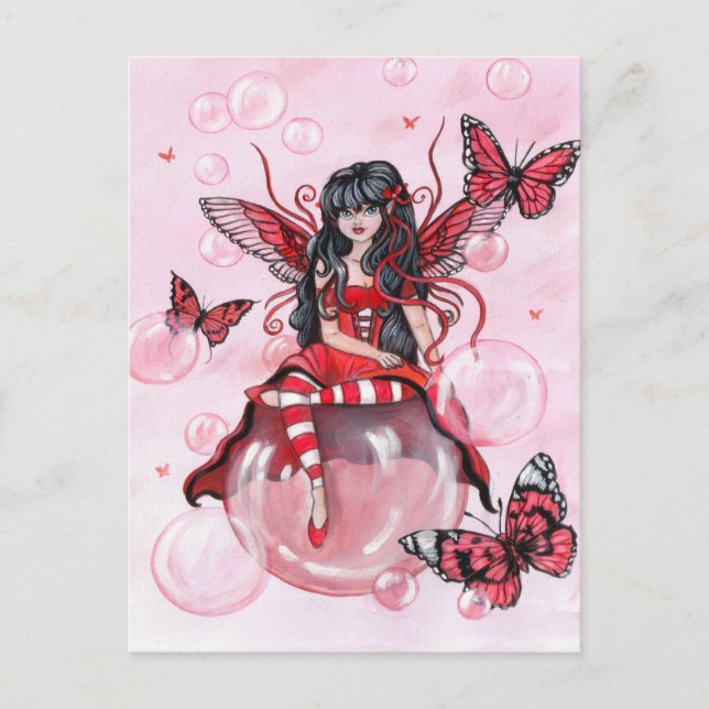 Postkarte "The Crimson Fairy" (Vorderseite)
