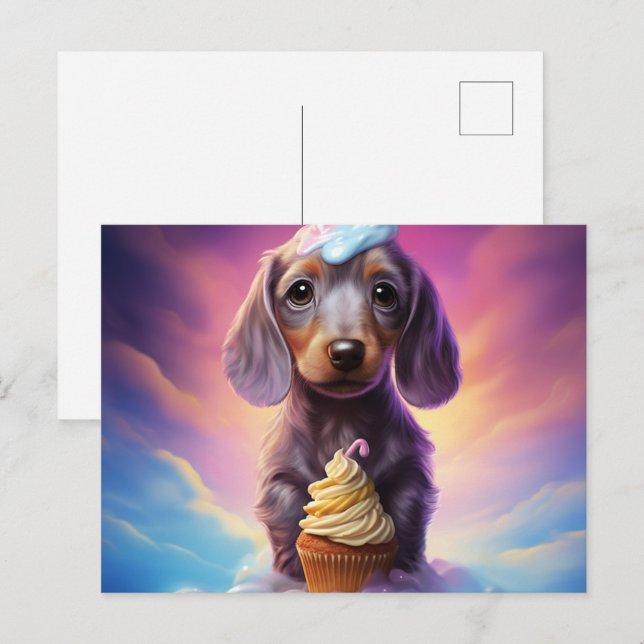 Postkarte The Cute World of Puppies (Vorne/Hinten)