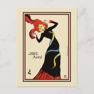 Postkarte: Toulouse Lautrec - Jane Avril Postkarte