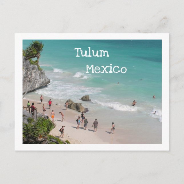 POSTKARTE/TULUM, MEXIKO/RUINEN ÜBER DEM STRAND POSTKARTE (Vorderseite)