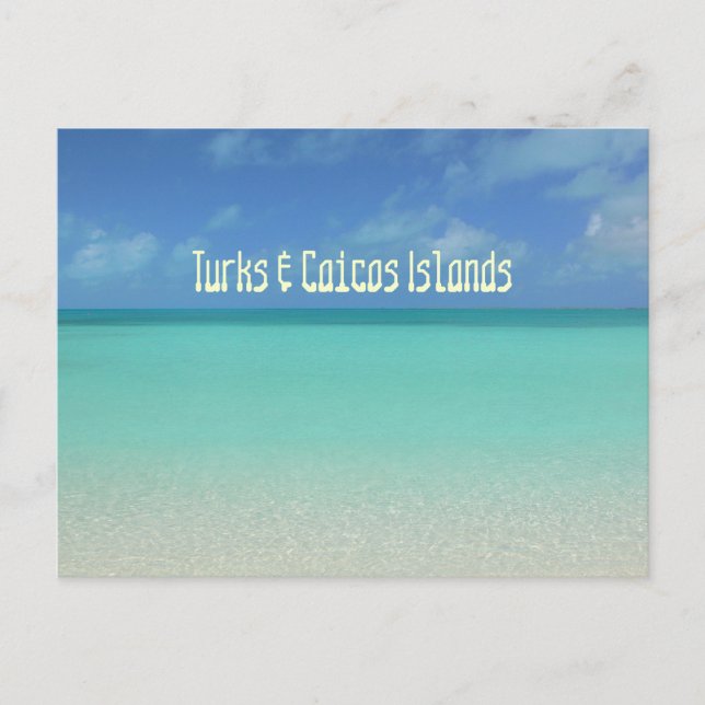 Postkarte, "TURKS & CAICOS INSELN" Postkarte (Vorderseite)