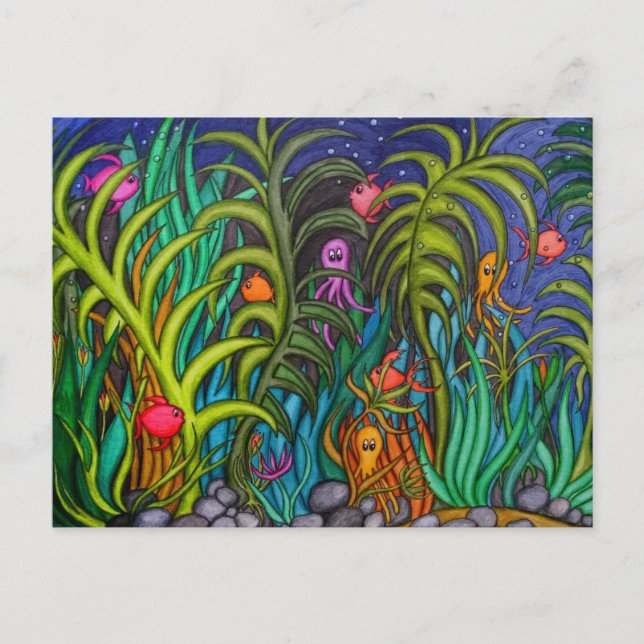 Postkarte unter Meer (Vorderseite)