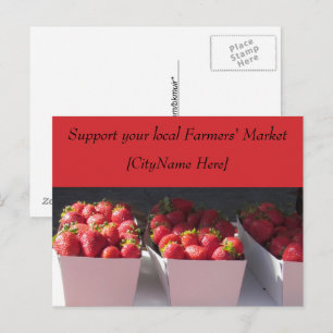 Postkarte - Unterstützen Sie den Bauernmarkt - Erd