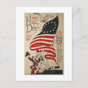 Postkarte - USA-Flaggentag