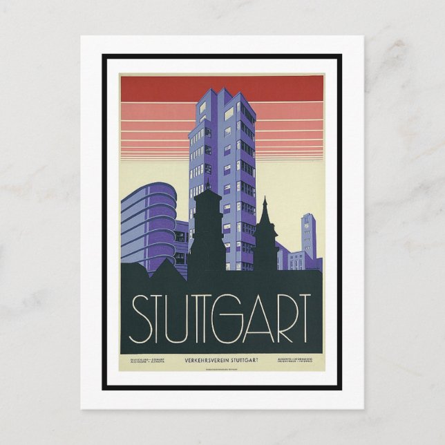Postkarte - Verkehrsverein Stuttgart (Vorderseite)