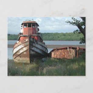 Postkarte: verworfen Tugboat Postkarte
