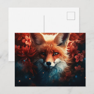 Postkarte Verzauberte Flüsterlaute des Fuchses