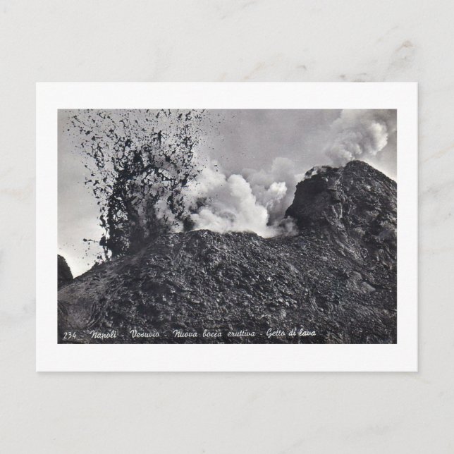 Postkarte, Vesuvius Eruption Postkarte (Vorderseite)