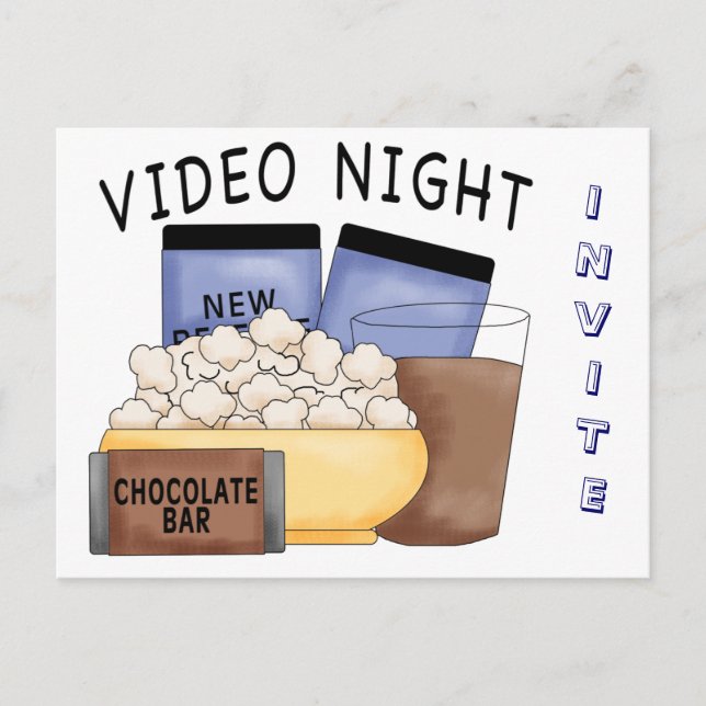 Postkarte - Video Night Party (Vorderseite)