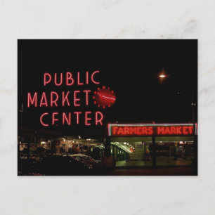 Postkarte Vintage-Ansicht Pike Place Market Seattl