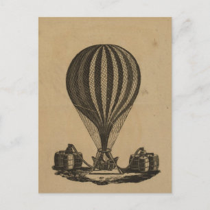 Postkarte-Vintage Art-Heißluftballons 5 Postkarte