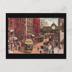 Postkarte - Vintage Chicago Art - State & Randolph
