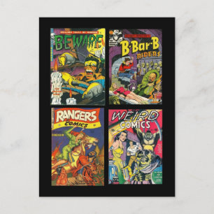Postkarte Vintage-Comicbuch-Cover