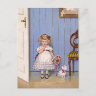 Postkarte - Vintage Darstellung von Kindern und We