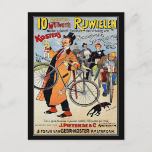Postkarte: Vintage Fahrradwerbung Postkarte