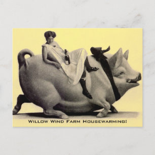 Postkarte Vintage Farm Ranch Einweihung PC