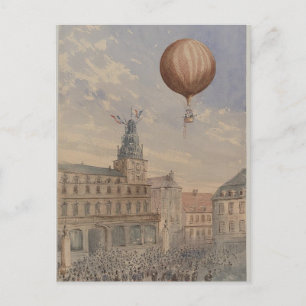 Postkarte-Vintage Kunst-Heißluftballons 15 Postkarte