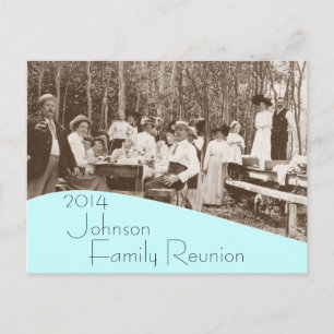 Postkarte Vintage-Picknick Familienzusammenkunft E