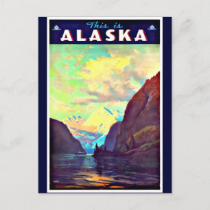 Postkarte-Vintage Reise-Alaska Postkarte