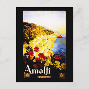 Postkarte-Vintage Reise-Amalfi Postkarte