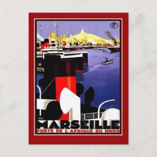 Postkarte Vintage Reise Marseille