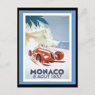 Postkarte-Vintage Reise-Monaco Postkarte