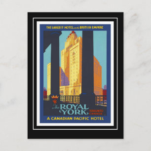 Postkarte Vintage Reise Royal York Hotel 1945