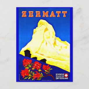 Postkarte-Vintage Reise-Zermatt Postkarte