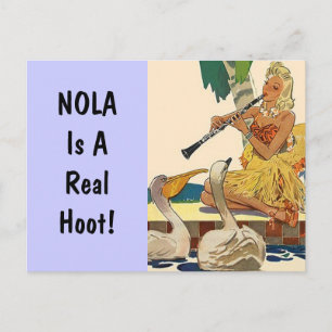 Postkarte Vintage Retro Urlaub NOLA ist ein Knülle