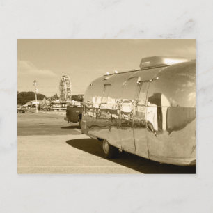 Postkarte Vintage sepia Aluminium AS Safari Anhäng
