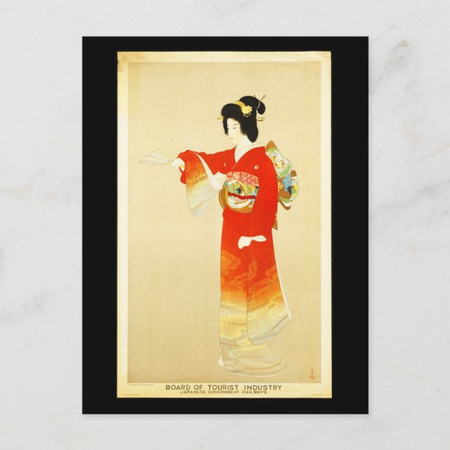Postkarte-VIntage Travel-Japan Postkarte (Vorderseite)
